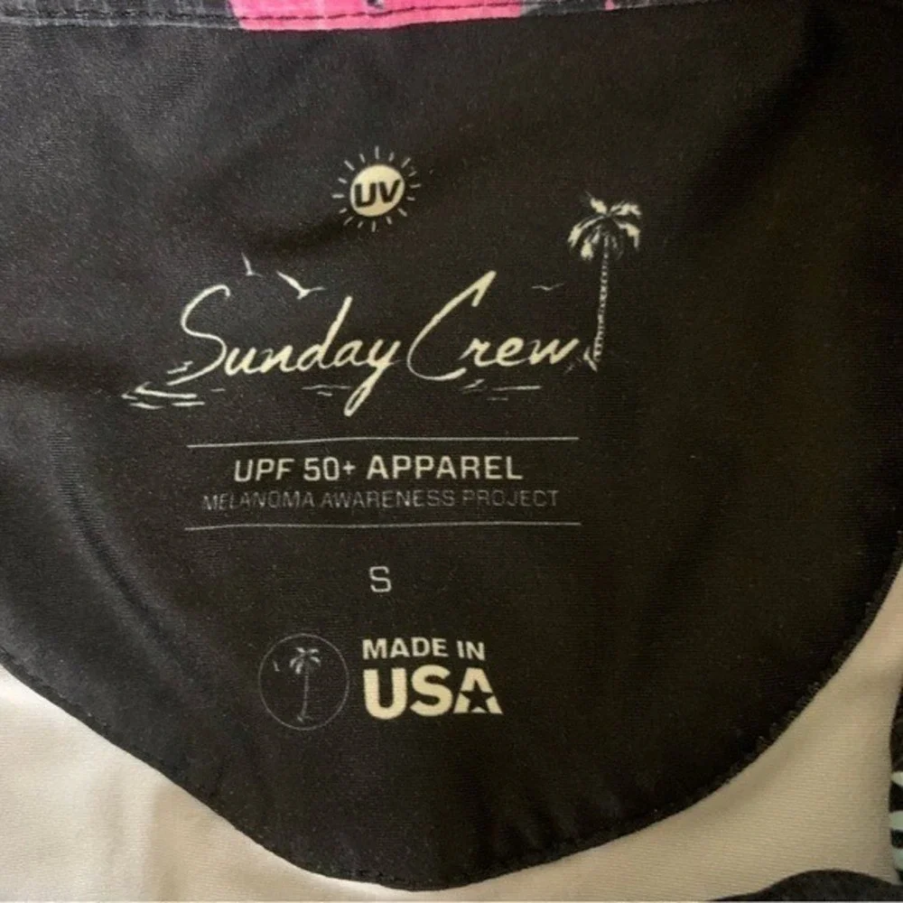Sunday Crew Floral‎ UPF 50 Top Small Hawaiian Tropical Print Surf Rashguard